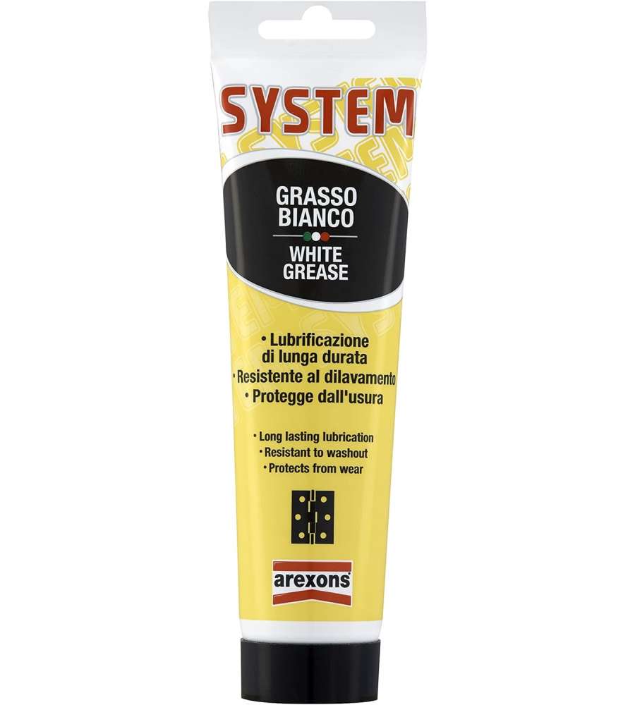 System Grasso Bianco 100ml - Lubrificante a Base di Grasso Bianco per Meccanismi e Superfici a Bassa Frizione Arexons System Grasso Bianco 100ml - Lubrificante a Base di Grasso Bianco per Meccanismi e Superfici a Bassa Frizione Arexons